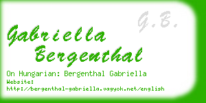 gabriella bergenthal business card